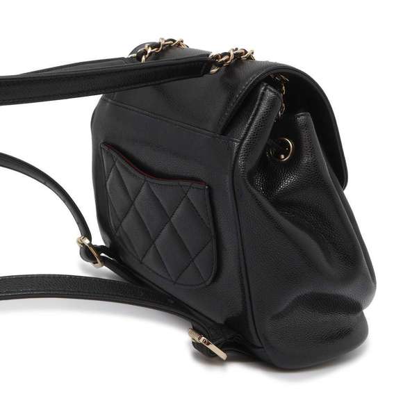 Chanel Black Cocomark Backpack Caviar Matelasse - Picture 1 of 10